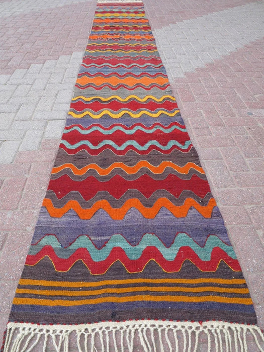 Handmade Turkish Kilim Runner Rug 477cm x 67cm