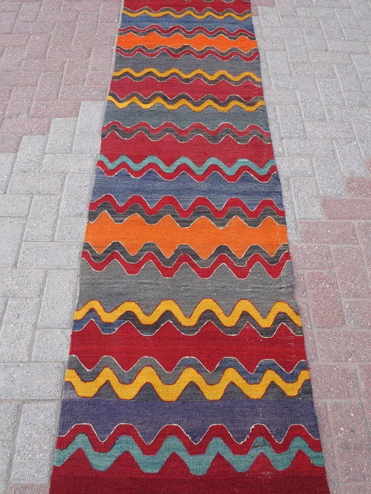 Handmade Turkish Kilim Runner Rug 477cm x 67cm