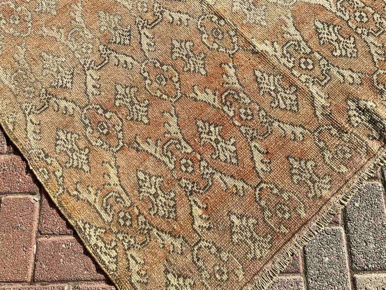 Handmade Turkish Oushak Area Rug 189cm x 125cm Antique