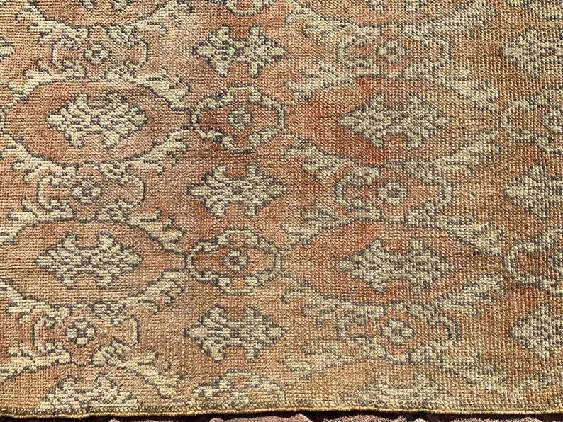 Handmade Turkish Oushak Area Rug 189cm x 125cm Antique