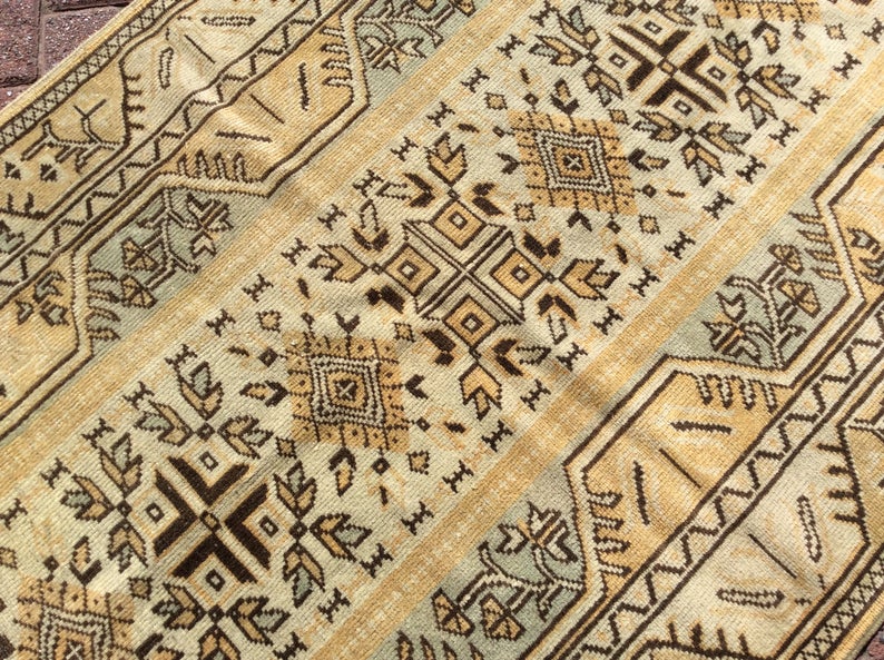 Handmade Turkish Oushak Area Rug 197 cm x 108 cm