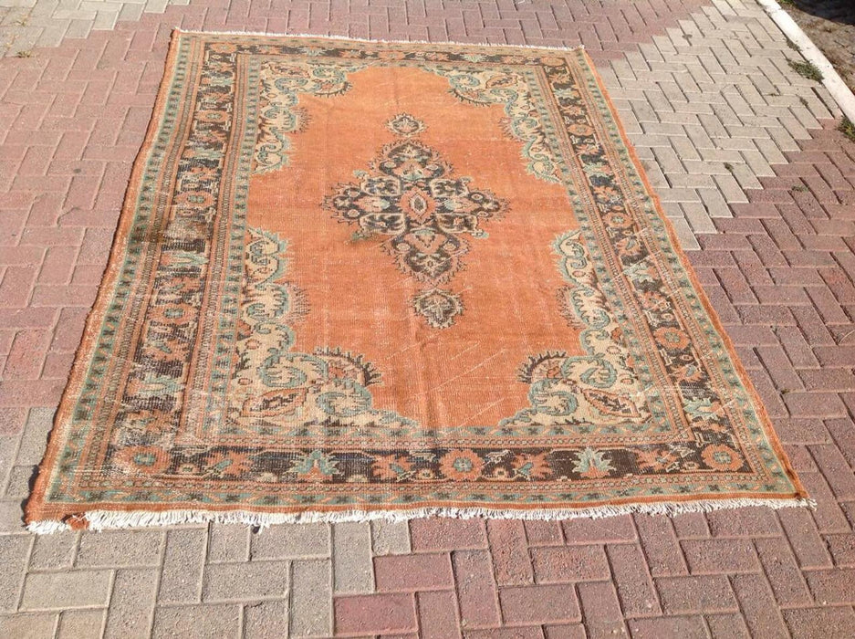 Handmade Turkish Oushak Area Rug 273cm x 180cm 1930s