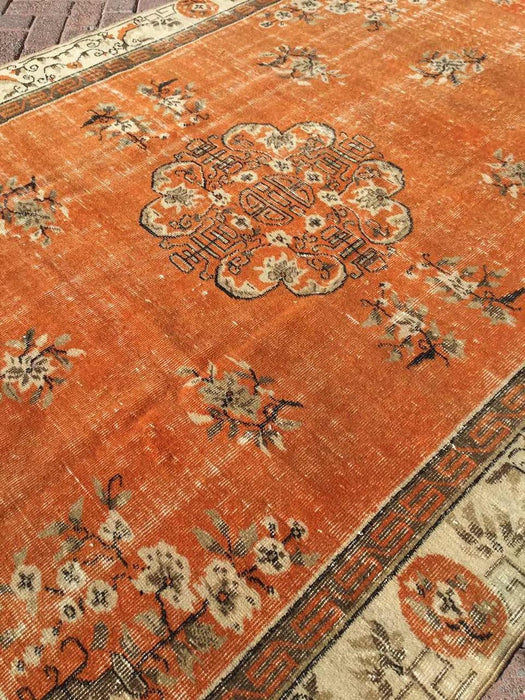 Handmade Turkish Oushak Area Rug 273cm x 180cm 1930s