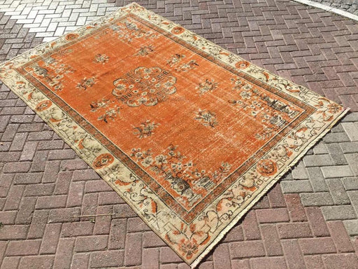Handmade Turkish Oushak Area Rug 273cm x 180cm 1930s