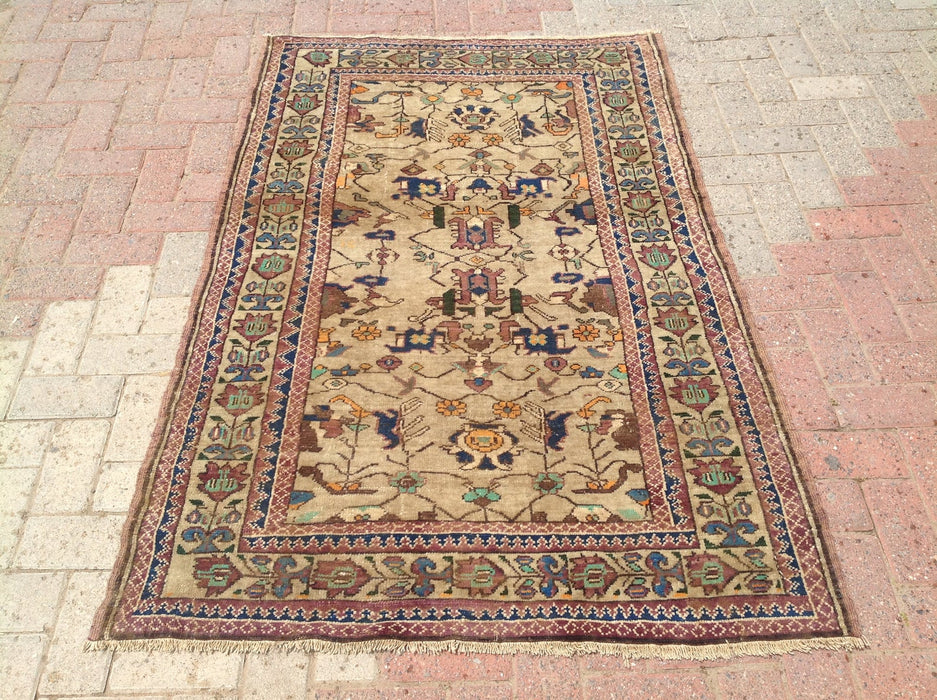 Handmade Turkish Oushak Rug 173cm x 109cm Vintage 1940s