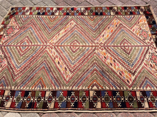 Handmade Turkish Oushak Rug 173cm x 124cm Vintage 1940s