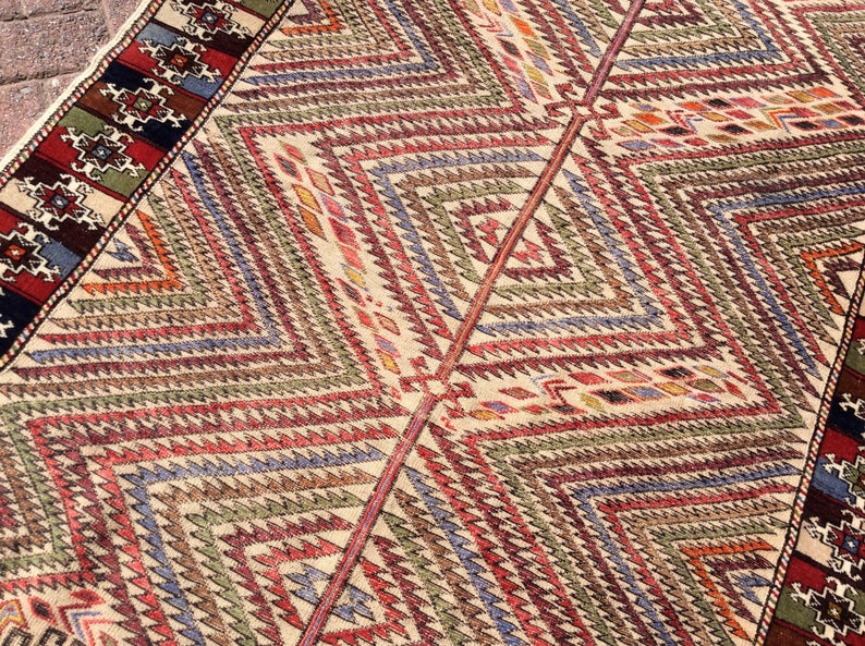 Handmade Turkish Oushak Rug 173cm x 124cm Vintage 1940s