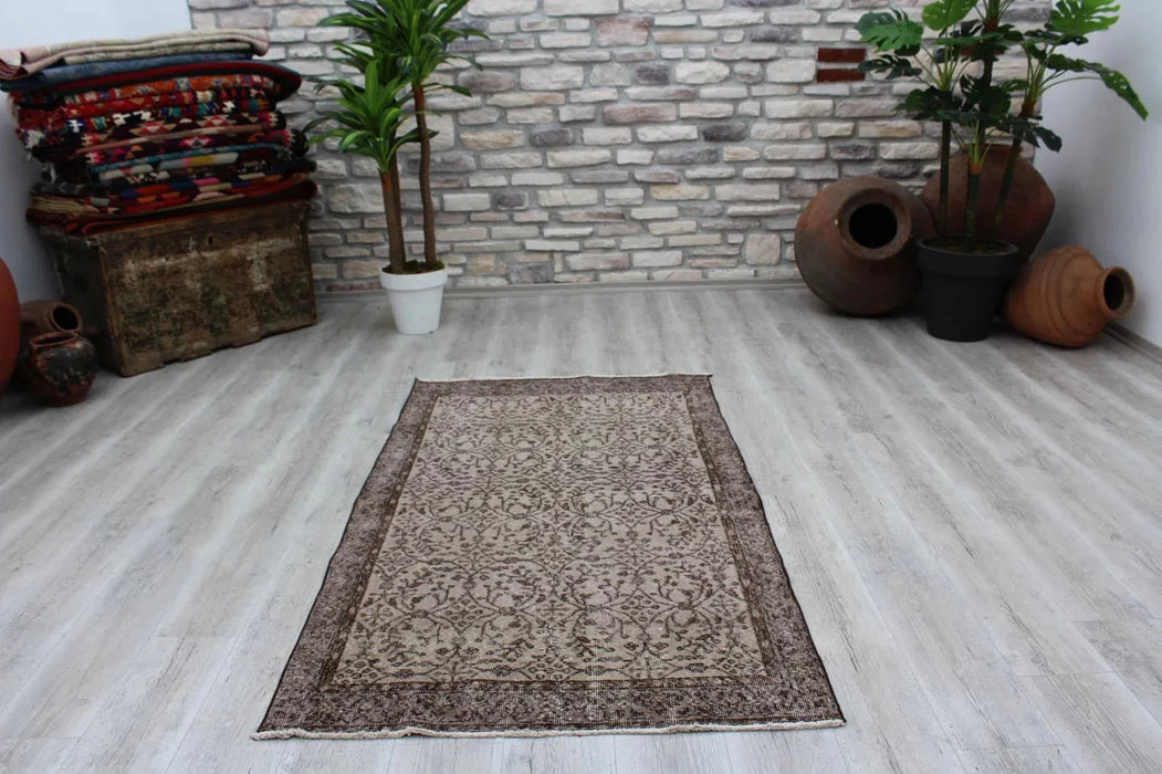 Handmade Turkish Oushak Rug 188cm x 107cm Antique Design