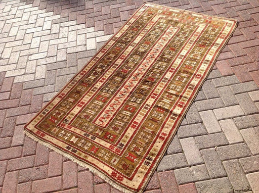 Handmade Turkish Oushak Rug 198x109 cm Antique Design