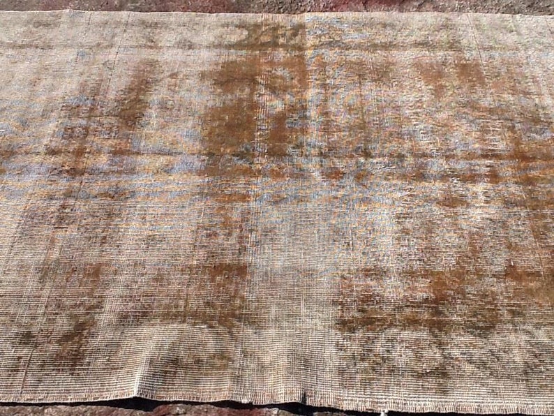 Handmade Turkish Oushak Rug 201cm x 114cm Vintage Design