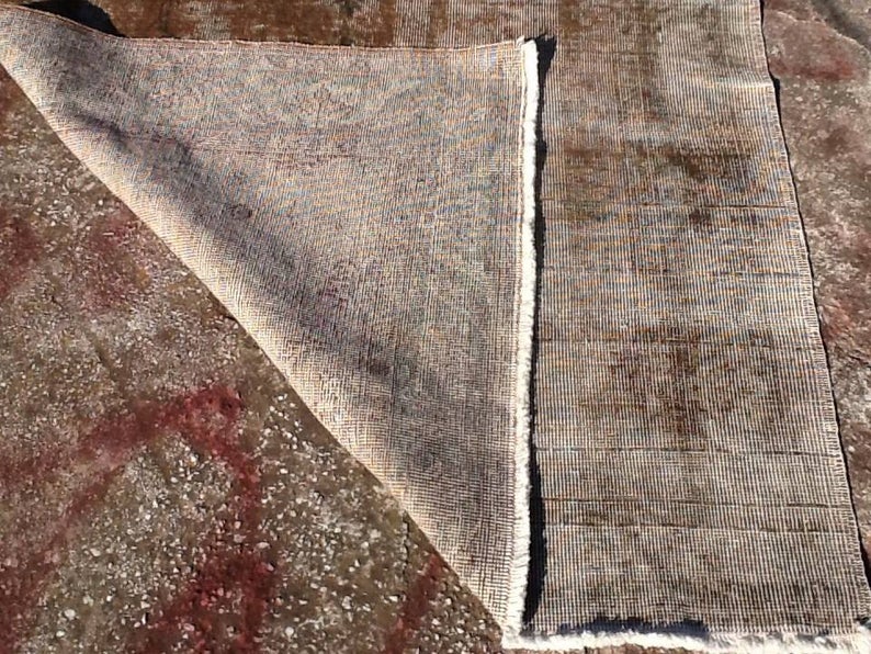Handmade Turkish Oushak Rug 201cm x 114cm Vintage Design