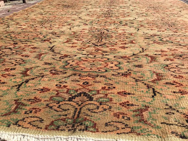 Handmade Turkish Oushak Rug 260cm x 197cm Antique Style