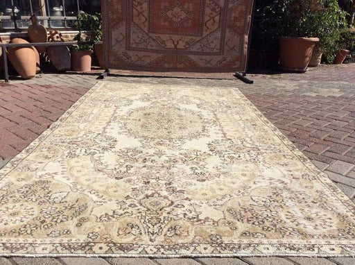 Handmade Turkish Oushak Rug 288cm x 161cm Antique Collectible