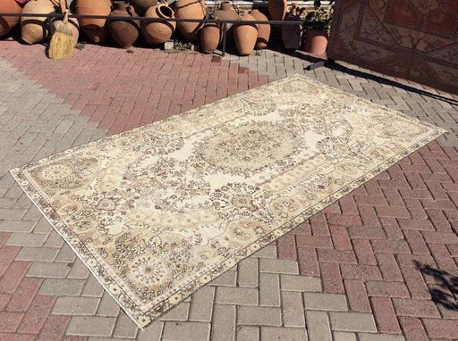 Handmade Turkish Oushak Rug 288cm x 161cm Antique Collectible