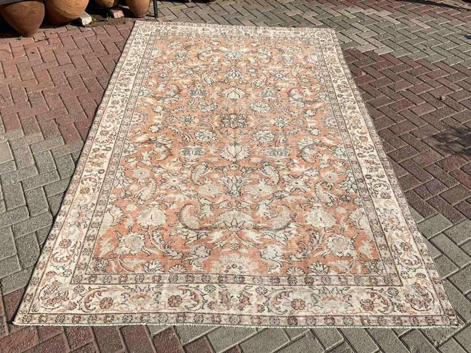 Handmade Turkish Oushak Rug 294cm x 191cm Antique Collectible