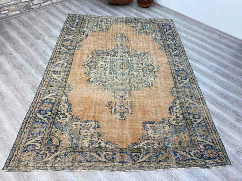 Handmade Turkish Oushak Rug 300cm x 212cm Antiques