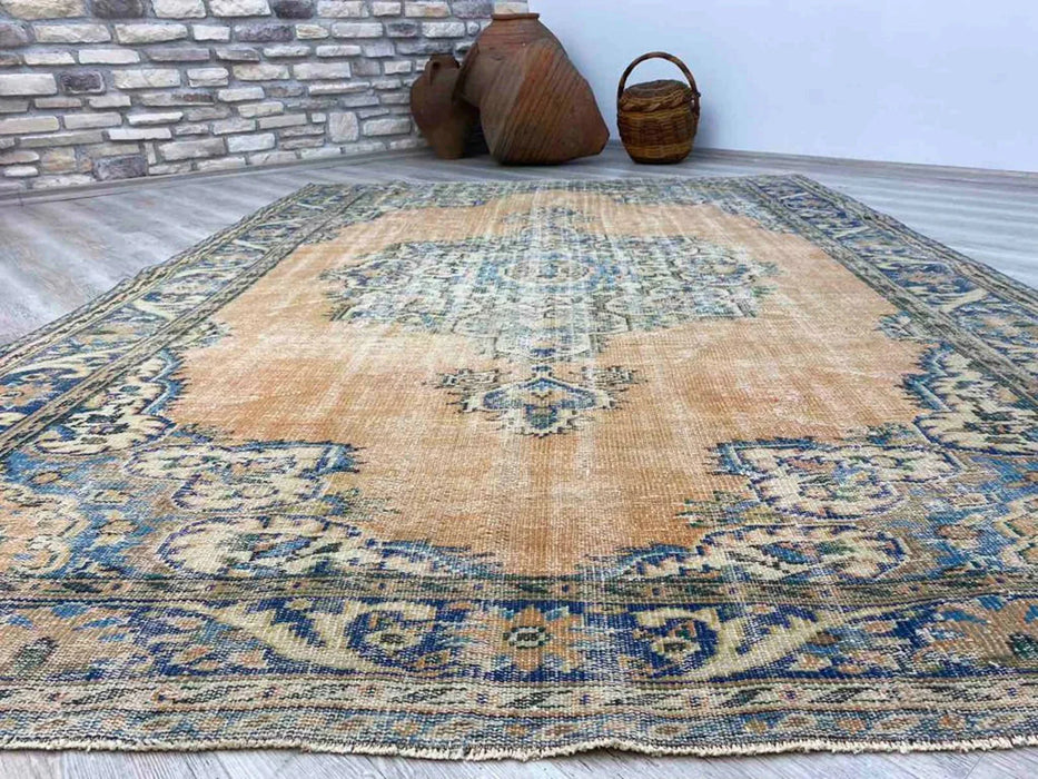 Handmade Turkish Oushak Rug 300cm x 212cm Antiques