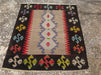 Handmade Vintage Kilim Rug 103cm x 87cm Wool from Turkey