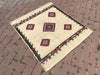 Handmade Vintage Kilim Rug 103cm x 94cm Unique Design
