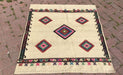 Handmade Vintage Kilim Rug 103cm x 94cm Unique Design