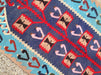 Handmade Vintage Kilim Rug 110cm x 77cm Wool