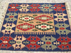 Handmade Vintage Kilim Rug 114cm x 91cm Wool Cotton