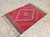 Handmade Vintage Kilim Rug 119cm x 88cm Wool Cotton