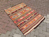 Handmade Vintage Kilim Rug 123cm x 91cm Unique Turkish Design