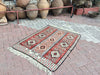 Handmade Vintage Kilim Rug 130cm x 101cm Unique Design
