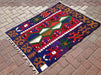 Handmade Vintage Kilim Rug 134cm x 99cm Unique Turkish Design
