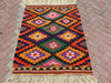 Handmade Vintage Kilim Rug 138cm x 104cm Central Turkey