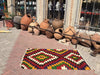 Handmade Vintage Kilim Rug 147cm x 89cm from Turkey