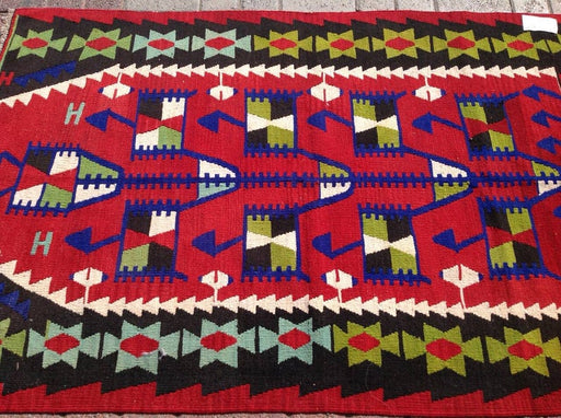 Handmade Vintage Kilim Rug 152 cm x 97 cm Wool 049