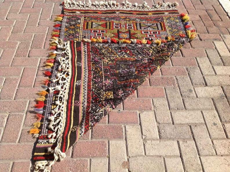Handmade Vintage Kilim Rug 152cm x 109cm Central Turkey