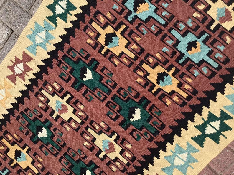 Handmade Vintage Kilim Rug 162cm x 90cm Wool