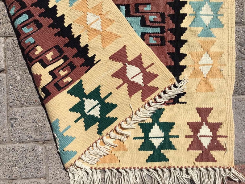 Handmade Vintage Kilim Rug 162cm x 90cm Wool