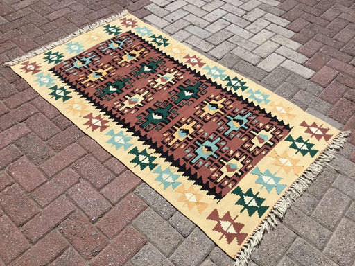 Handmade Vintage Kilim Rug 162cm x 90cm Wool