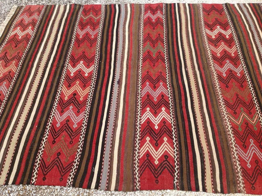 Handmade Vintage Kilim Rug 203 cm x 139 cm Striped Design