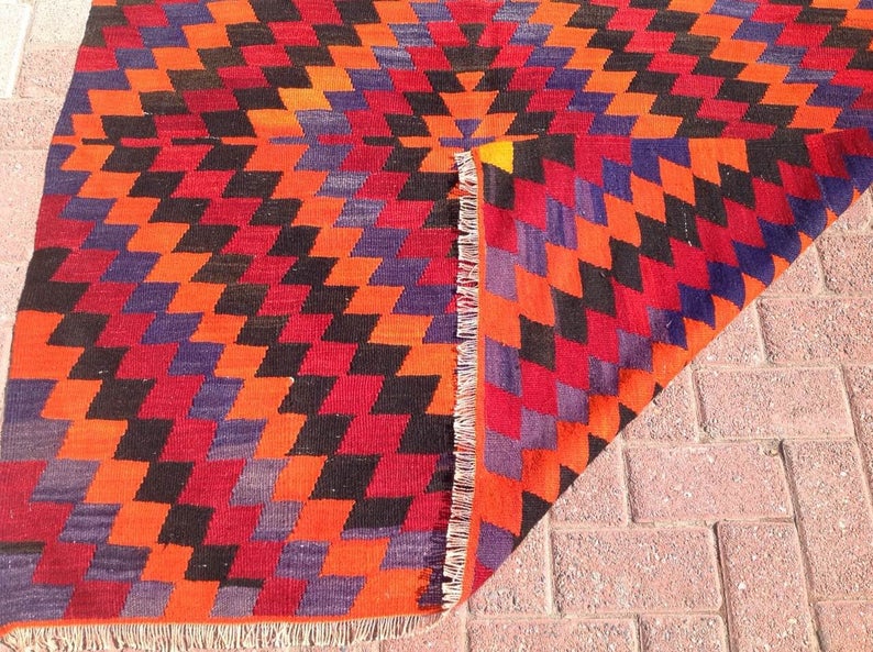 Handmade Vintage Kilim Rug 86cm x 61cm Unique Design