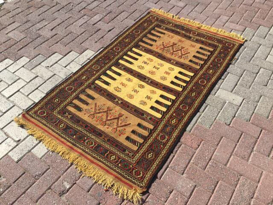 Handmade Vintage Sumac Kilim Rug 170cm x 104cm #718