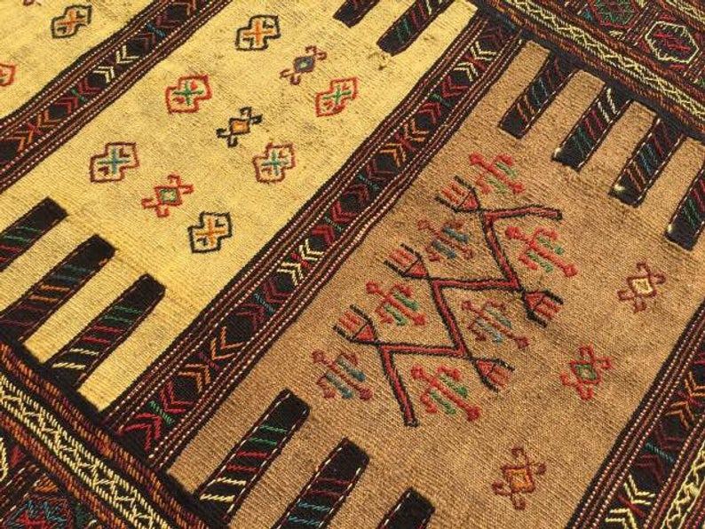 Handmade Vintage Sumac Kilim Rug 170cm x 104cm #718