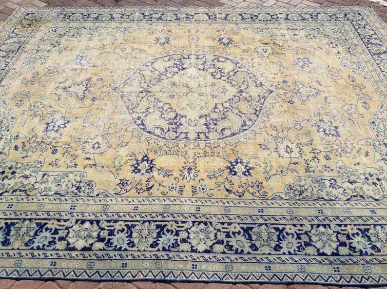 Handmade Vintage Turkish Oushak Area Rug 362cm x 290cm