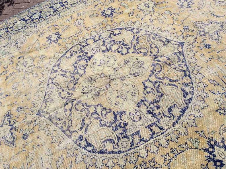Handmade Vintage Turkish Oushak Area Rug 362cm x 290cm
