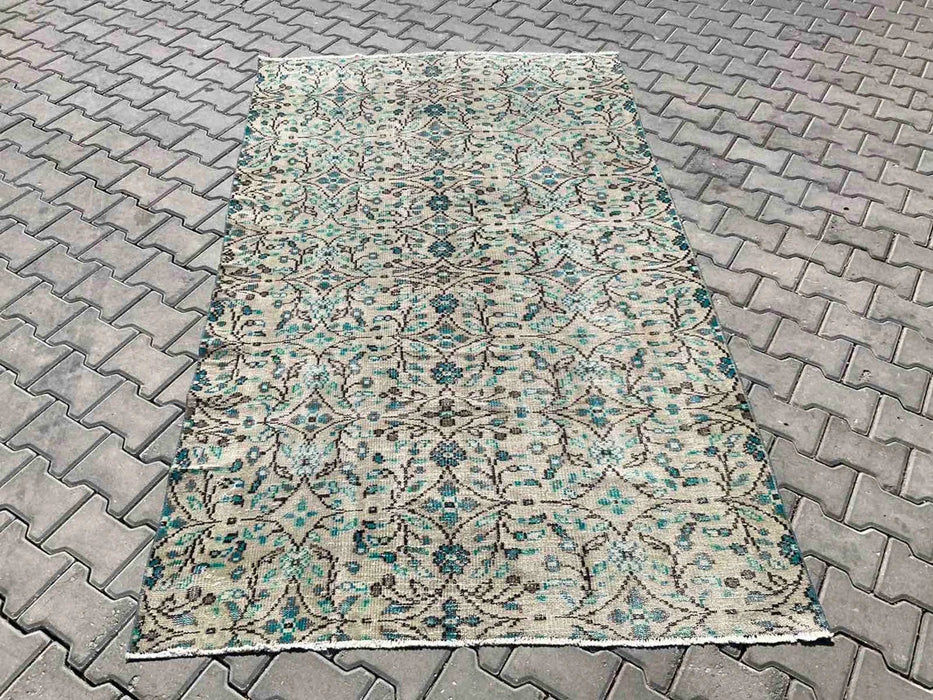 Handmade Vintage Turkish Oushak Rug 245cm x 146cm