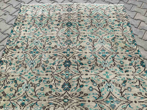 Handmade Vintage Turkish Oushak Rug 245cm x 146cm