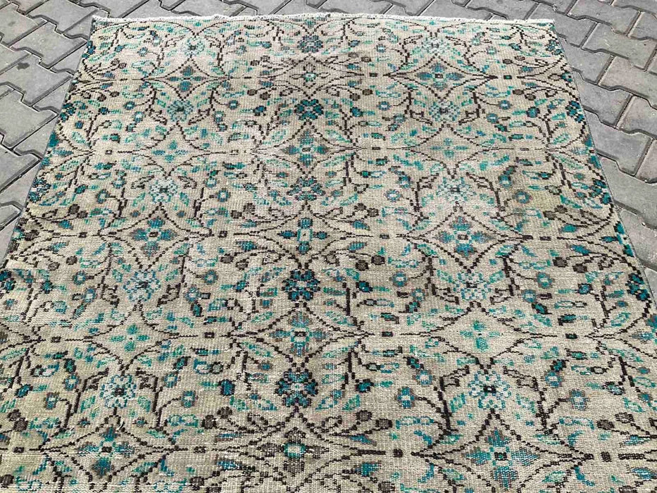 Handmade Vintage Turkish Oushak Rug 245cm x 146cm
