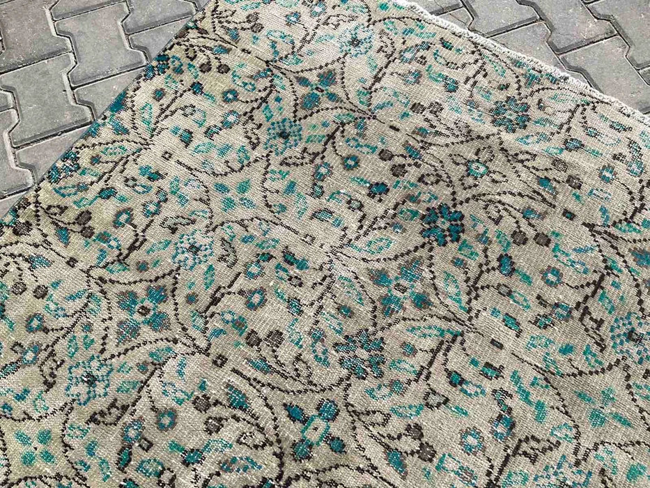 Handmade Vintage Turkish Oushak Rug 245cm x 146cm