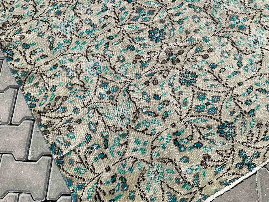 Handmade Vintage Turkish Oushak Rug 245cm x 146cm