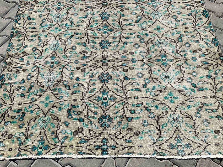 Handmade Vintage Turkish Oushak Rug 245cm x 146cm