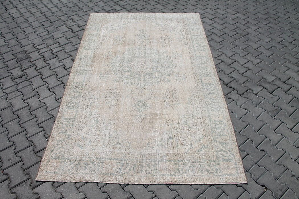 Handmade Vintage Turkish Oushak Rug 281cm x 171cm